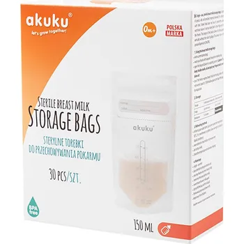 Sterilní sáčky pro skladování mléka a pokrmů Akuku 150ml 30ks