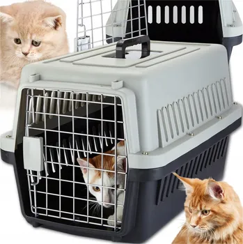 přepravka pro zvíře Přepravka 48 cm x 30 cm x 35 cm šedá