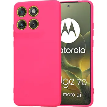 Pouzdro na mobilní telefon Techsuit SoftFlex Motorola Edge 70 – žhavě růžová