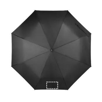 Deštník RIVER. Skládací rPET deštník s automatickým otevíráním a zavíráním 25 zastřešující segment 1, 200 x 120 Sítotisk (textil), 1 barva