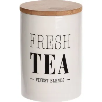 Dóza na potraviny NÁDOBA na kávu zavařovací sklenice na kávu + víko z bambusu