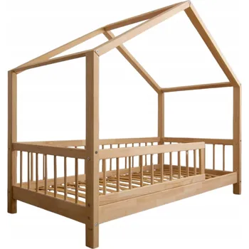 Dětská postel Dětská postel DOMEČEK 120x60 dřevěná s bočnicemi, jednolůžko, borovice MAYA