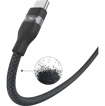 Datový kabel USB C kabel na USB C Anker 1.8m 240W, opletený nylon, černý