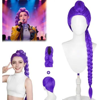 Karnevalová paruka Cosplay paruka Demon Slayer Kucyk s copem Rumi, délka 107 cm