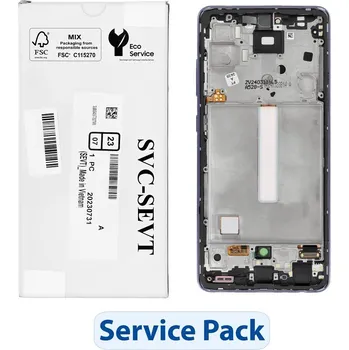 ServicePack LCD displej SAMSUNG A52S 5G A528B GH82-26861C fialový