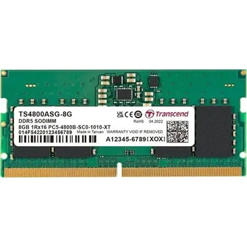 Operační paměť Transcend JetRam 8GB SODIMM DDR5 4800 1Rx16 1Gx16 CL40