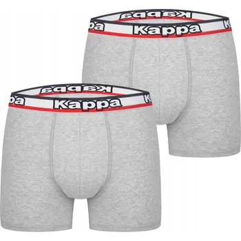 Pánské spodní prádlo Pánské boxerky BAVLNĚNÉ slipy kalhotky ZNAČKOVÉ Kappa 2ks šedé XL