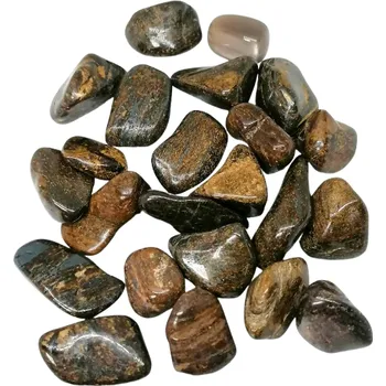 Přírodní kámen Bronzit tromlovaný menší, vel. do 2 cm