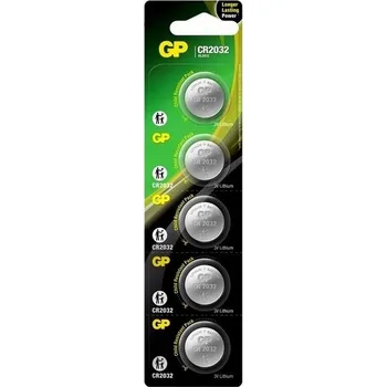 Článková baterie Knoflíková lithiová baterie GP CR2032 3V 220mAh 5 ks