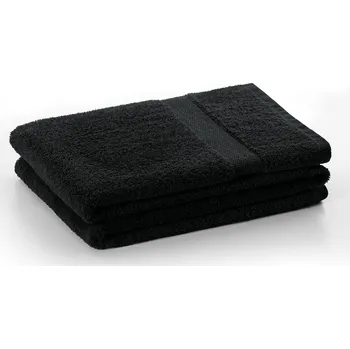 Bavlněný ručník DecoKing Marina černý, velikost 50x100