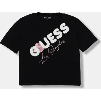 Dívčí tričko Dětské tričko Guess J6RI00.K6YW4.PPY2 černá 99X, vel. 147-157