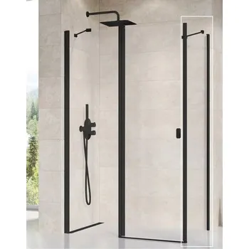 Ravak Chrom Boční stěna 100 Transparent černá 9QVA0300Z1 CPS-100