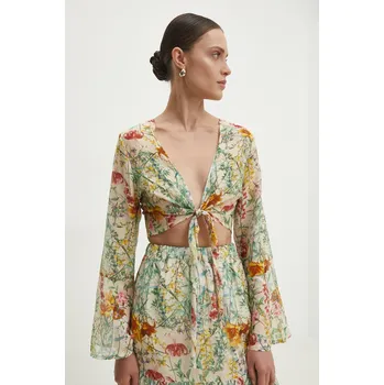 Dámská halenka Halenka s hedvábím Answear.LAB 92326.ijs zelená 77X, vel. M/L