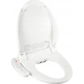 WC sedátko Prodloužené bidetové sedátko, elektrické vyhřívané chytré WC sedátko 37*51*13 cm bílá