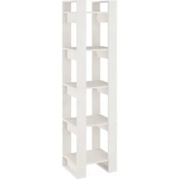 Knihovna Bílá police z masivního borovicového dřeva 41 x 35 x 160 cm