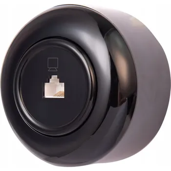 Elektrická zásuvka Internetová zásuvka nástěnná JLM černá