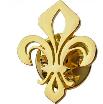 Brož Brož do klopy Lilie B126, Barva Zlatá
