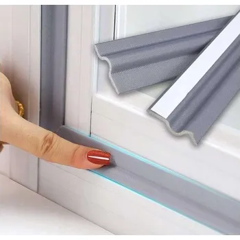 Těsnění do okna a dveří Samolepicí těsnění pro posuvná okna proti průvanu šedé 8 m