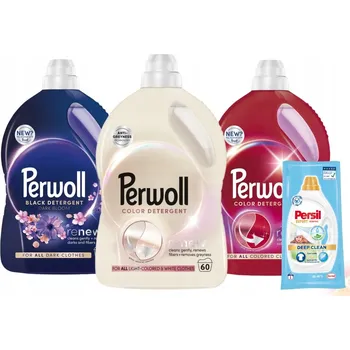 Prací gel Perwoll Renew Tekutý prací prostředek Color Black Light Mix 3 x 3l +