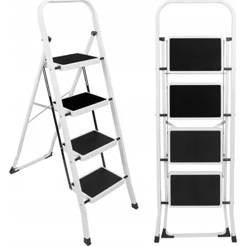 Žebřík ŽEBŘÍK DOMÁCÍ SKLÁDACÍ ŽEBŘÍK 4-STUPŇOVÝ OCELOVÝ SCHŮDKY STUPNĚ 150KG