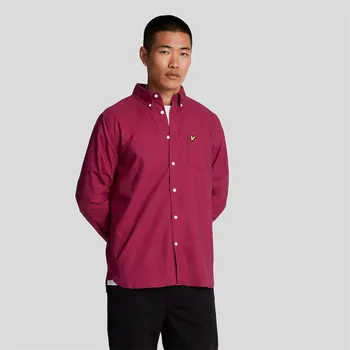 Pánská košile Košile Lyle and Scott Burgundy 8014321 M