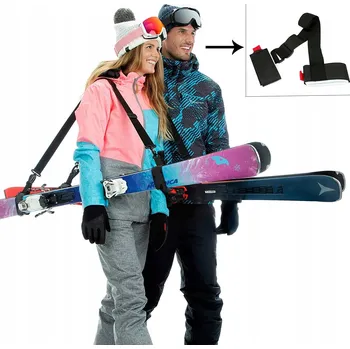 Popruh / Držák pro Přenášení Lyží a Snowboardu na suchý zip - Lyže, Snowboard, Prkno