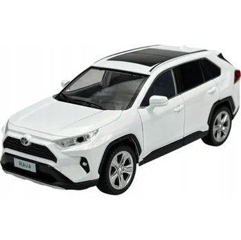 autíčko ALLOY CAR TOYOTA RAV4 BÍLÝ 1:24 NOVÝ KOVOVÝ MODEL SVĚTLO ZVUK