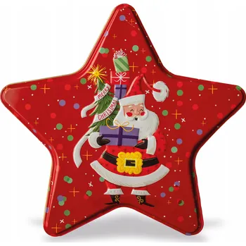 Vánoční dekorace VÁNOČNÍ NÁDOBA NA PERNÍKY SUŠENKY dárek Vánoce SUŠENKY KOVOVÁ