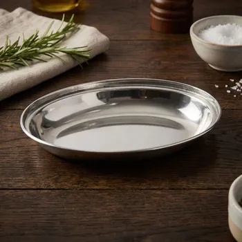 Nerezový talíř GALART 17 x 12 cm