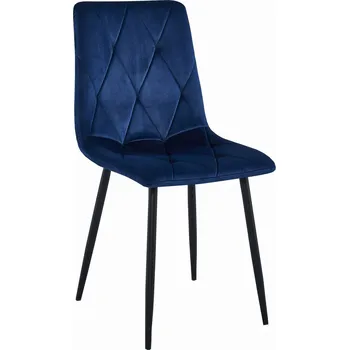 Jídelní židle Židle LIBRA - granátový samet / černé nohy x 1