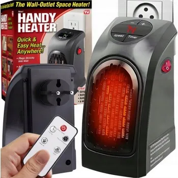 Teplovzdušný ventilátor Mini elektrický ohřívač do zásuvky s termoventilátorem, časovačem a dálkovým ovládáním