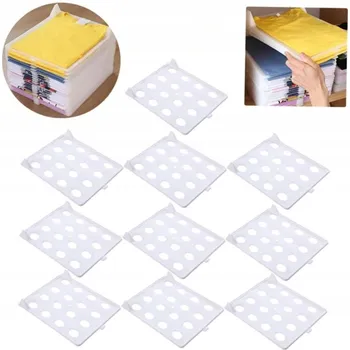 Organizér oblečení ORGANIZÉR NA OBLEČENÍ 20 KUSŮ PODLOŽKA NA KOŠILE 32X25 CM BÍLÁ S KLIPY
