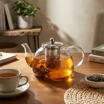 Konvice na čaj Džbán s louhovačem Tadar Carina skleněný 1,2 l