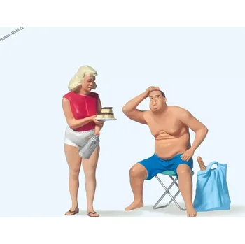 Modelová železnice Postavičky V kempu G - Preiser 45111 (Zahradní železnice)