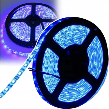 LED páska LED pásek VODĚODOLNÝ Modrý 5m 4.8W 300 diod IP63 12V Stmívatelný Silný