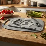 Krájecí deska s nožem a škrabkou a kráječem cibule TADAR 25 x 18,4 cm