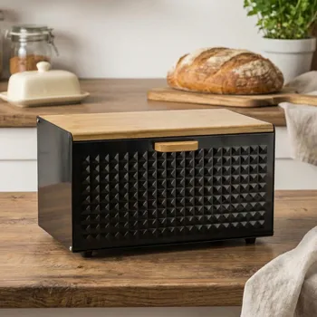 GEOMETRICKÝ ocelový bochník chleba ČERNÝ