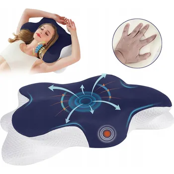 Polštář Ergonomický ortopedický polštář na spaní z paměťové pěny, 64,3 x 36,7 x 13 cm