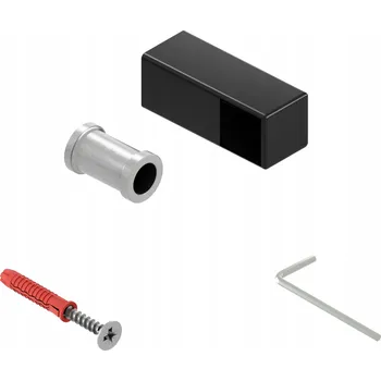 Zábradlí Držák madla schodiště pro profil 25x25 mm pravý koncový černý Faro KP