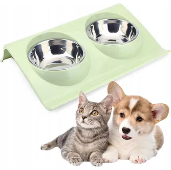 Miska pro psa Sada dvou kovových misek Verk Group modrá 0,15 l