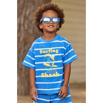 Chlapecké oblečení Dětské bavlněné tričko Mayoral 3082.5J.Mini.PPY2 modrá 55X, vel. 98