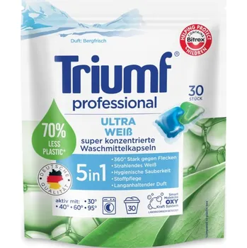 Kapsle na praní TRIUMF Ultra Weiss Kapsle na bílé prádlo 30 ks