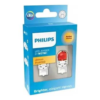 Autožárovka Žárovka, blinkrová žárovka Philips Ultinon Pro6000 SI W21W 2 W 2 ks