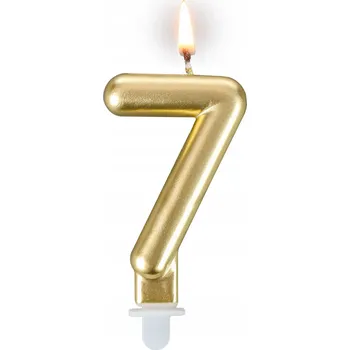 Dortová svíčka Narozeninová svíčka Tamipol číslice 7 zlatá