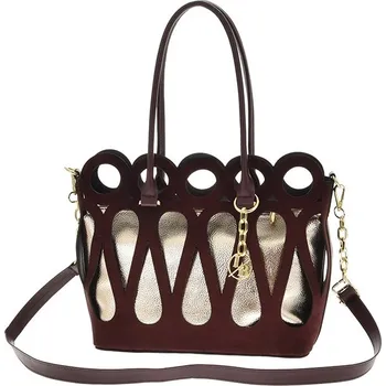 Kabelka Kabelka Laura Biaggi F313 tmavě červená / zlatá