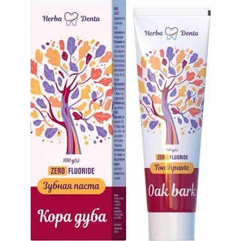 zubní pasta Zubní pasta bez fluoru Kůra Dubu Prebiotikum Herba Denta 100g