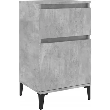 Noční stolek Elegantní noční stolek šedá s betonu 40 x 35 x 70 cm