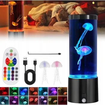 Lampička LAMPičKA S MEDÚZAMI Noční Lampa Lampa Akvárium Medúzy Dárek pro Dítě