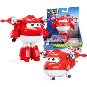 Figurka Super Wings EU740283 - Transformační letadlo Supercharged Jett, cca 12,7 cm vysoká figurka pro