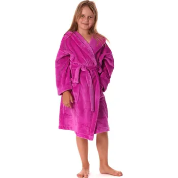 Dívčí župan Dětský župan s kapucí Siena fuchsiová - 140